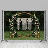 Lofaris Fresh Floral Boho Circular Outdoor Wedding Backdrop
